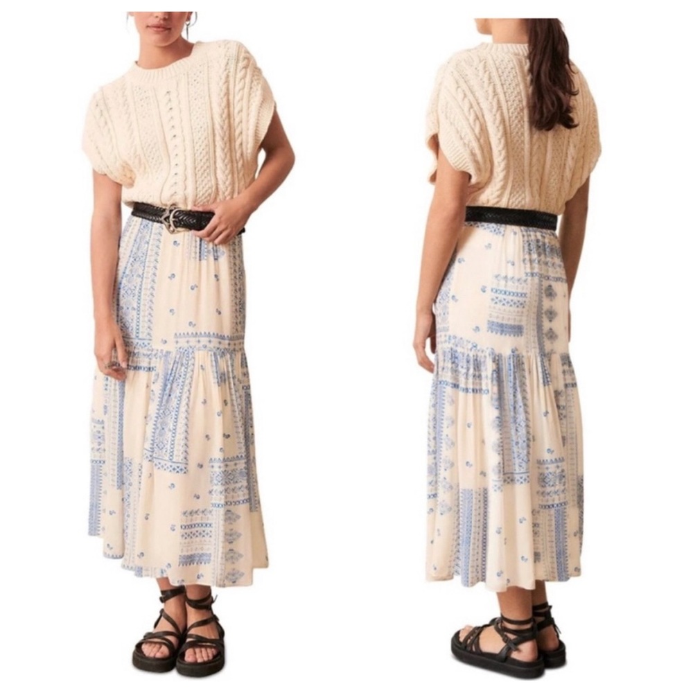 Maison d’Amelie tired skirt